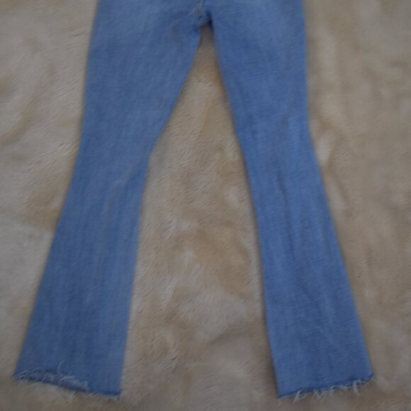 KatieJ NYC Girls Flare Bootcut Jeans Size 7/8 Blue High Rise Distressed Denim - Picture 4 of 10